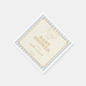 Harry Potter Hedwig Blue Stripe Baby Shower Serviette (Ecke)