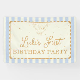 Harry Potter Hedwig Blue Stripe Birthday Banner