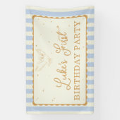 Harry Potter Hedwig Blue Stripe Birthday Banner (Vertikal)