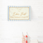 Harry Potter Hedwig Blue Stripe Birthday Banner (InSitu)
