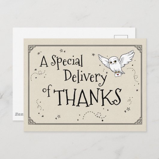 Harry Potter | Hedwig - Danke Postkarte (Vorne/Hinten)