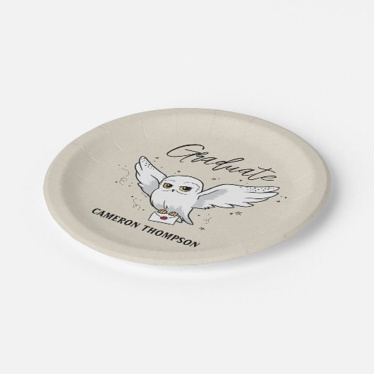 Harry Potter | Hedwig Graduation Pappteller (Schrägansicht)