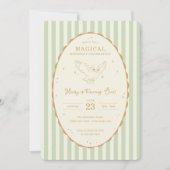 Harry Potter Hedwig Green Magical Birthday Einladung (Vorderseite)