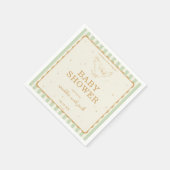 Harry Potter Hedwig Green Stripe Baby Shower Serviette (Ecke)