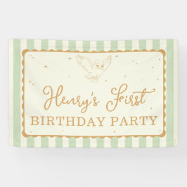 Harry Potter Hedwig Green Stripe Birthday Banner