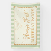 Harry Potter Hedwig Green Stripe Birthday Banner (Vertikal)