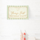 Harry Potter Hedwig Green Stripe Birthday Banner (InSitu)