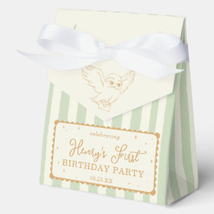Harry Potter Hedwig Grün Gestreift Baby Shower Geschenkschachtel