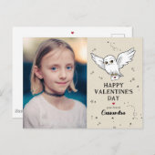 Harry Potter | Hedwig Happy Valentine's Day Postkarte (Vorne/Hinten)