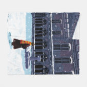 HARRY POTTER™ & Hedwig im HOGWARTS™-Hof Fleecedecke (Vorderseite (Horizontal))
