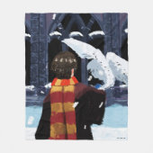 HARRY POTTER™ & Hedwig im Schnee Fleecedecke (Vorderseite)