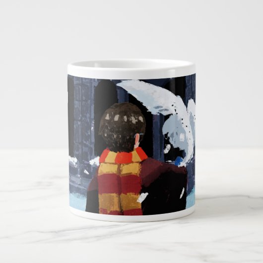 HARRY POTTER™ & Hedwig im Schnee Jumbo-Tasse (Vorderseite)