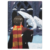 HARRY POTTER™ & Hedwig im Schnee Klemmbrett (Rückseite)