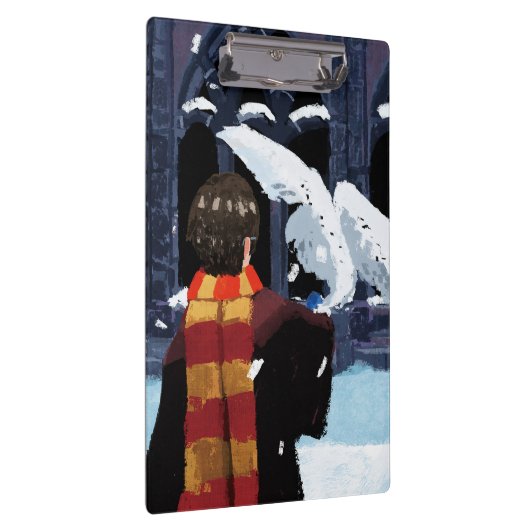 HARRY POTTER™ & Hedwig im Schnee Klemmbrett (Rechts)