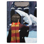 HARRY POTTER™ & Hedwig im Schnee Klemmbrett (Vorderseite)