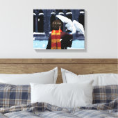 HARRY POTTER™ & Hedwig im Schnee Leinwanddruck (Insitu (Schlafzimmer))
