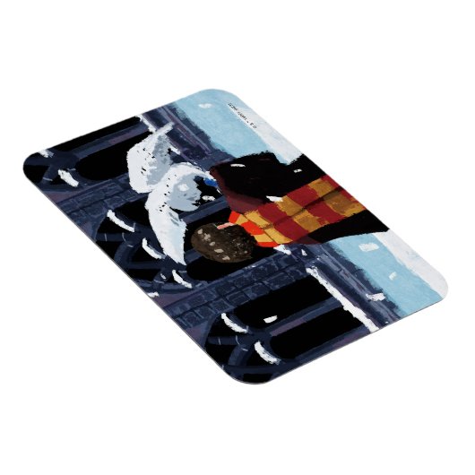HARRY POTTER™ & Hedwig im Schnee Magnet (Rechte Seite)
