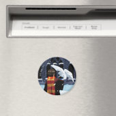 HARRY POTTER™ & Hedwig im Schnee Magnet (In Situ (Geschirrspüler))