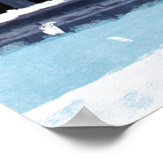 HARRY POTTER™ & Hedwig im Schnee Poster (Ecke)