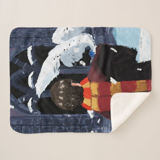 HARRY POTTER™ & Hedwig im Schnee Sherpadecke (Vorderseite (Horizontal))