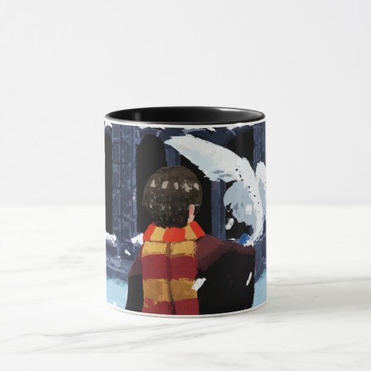 HARRY POTTER™ & Hedwig im Schnee Tasse (Zentrum)