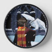 HARRY POTTER™ & Hedwig im Schnee Uhr (Vorderseite)
