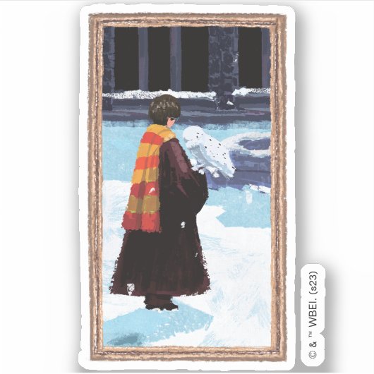 HARRY POTTER™ & Hedwig in HOGWARTS™ Hof Aufkleber (Vorderseite)