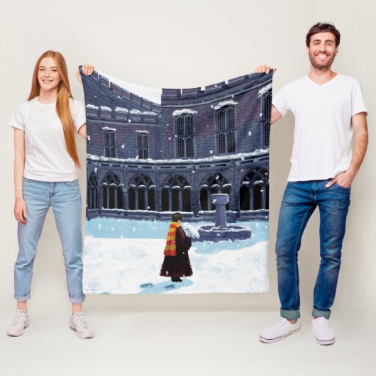 HARRY POTTER™ & Hedwig in HOGWARTS™ Hof Fleecedecke (Beispiel)