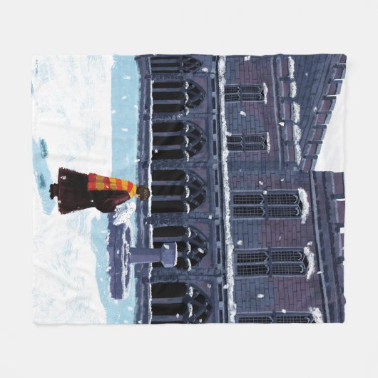 HARRY POTTER™ & Hedwig in HOGWARTS™ Hof Fleecedecke (Vorderseite (Horizontal))