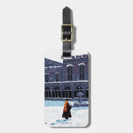 HARRY POTTER™ & Hedwig in HOGWARTS™ Hof Gepäckanhänger (Vorderseite vertikal)