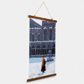 HARRY POTTER™ & Hedwig in HOGWARTS™ Hof Wandteppich Mit Holzrahmen (Gewinkelt)