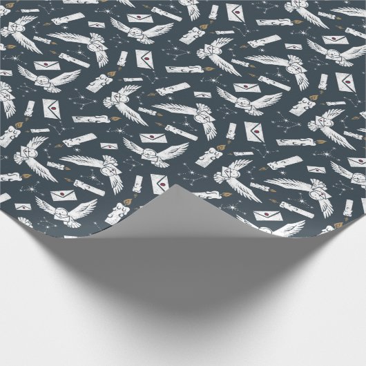 HARRY POTTER™ Hedwig Lieferantenmuster Geschenkpapier (Ecke)