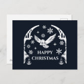 HARRY POTTER™ Hedwig liefert Urlaubsbrief Feiertagspostkarte (Vorne/Hinten)