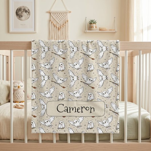 Harry Potter | Hedwig-Muster - Babyparty Fleecedecke