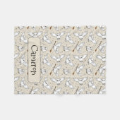 Harry Potter | Hedwig-Muster - Babyparty Fleecedecke (Vorderseite (Horizontal))