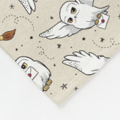 Harry Potter | Hedwig-Muster - Babyparty Fleecedecke (Ecke)