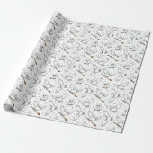 Harry Potter | Hedwig-Muster - Babyparty Geschenkpapier (Ungerollt)