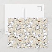 Harry Potter | Hedwig-Muster Postkarte (Vorne/Hinten)