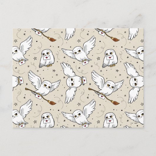 Harry Potter | Hedwig-Muster Postkarte (Vorderseite)