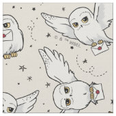 Harry Potter | Hedwig-Muster Stoff (Nahaufnahme)