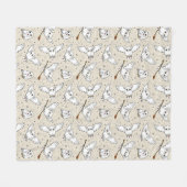 Harry Potter | Hedwig Pattern - Baby Shower Fleecedecke (Vorderseite (Horizontal))