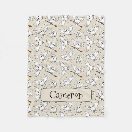 Harry Potter | Hedwig Pattern - Baby Shower Fleecedecke (Vorderseite)