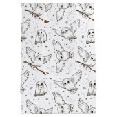 Harry Potter | Hedwig Pattern - Babydusche Mittlere Geschenktüte (Rückseite)