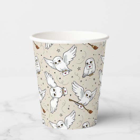 Harry Potter | Hedwig Pattern - Babydusche Pappbecher (Vorderseite)