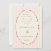 Harry Potter Hedwig Pink Magical Birthday Einladung (Vorderseite)