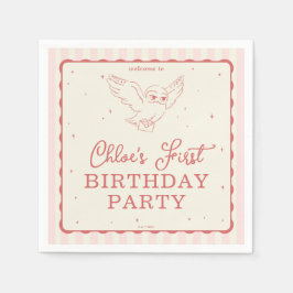 Harry Potter Hedwig Pink Magical Birthday Serviette