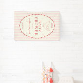 Harry Potter Hedwig Pink Stripe Baby Shower Banner (InSitu)