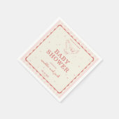 Harry Potter Hedwig Pink Stripe Baby Shower Serviette (Ecke)