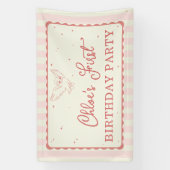 Harry Potter Hedwig Pink Stripe Birthday Banner (Vertikal)