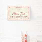 Harry Potter Hedwig Pink Stripe Birthday Banner (InSitu)